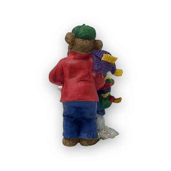 Vintage Lot of 5 Ceramic Christmas Ornaments Santa Bear Snowman AGC Summit - Picture 7 of 13